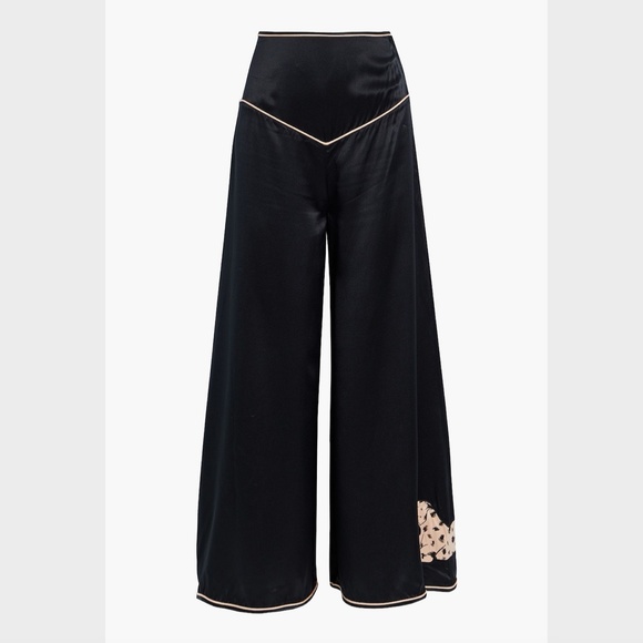 Agent Provocateur Other - Agent Provocateur Selene Black Silk Pants NWT $675
